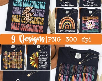 Care Coordinator png, Bundle, Chaos Coordinator, Retro, Shirt png, Leopard, Rainbow, Care Coordinator Sublimation Design.