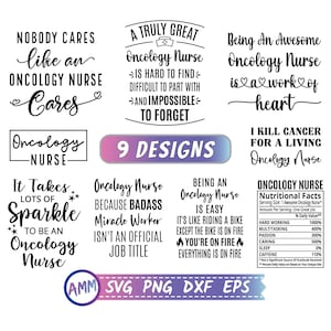 Oncology Nurse svg, Bundle svg, Cancer Nurse svg, Oncology Nurse Shirt svg, 9 Designs, Oncology Nurse png, Appreciation svg, Eps, Dxf, Png