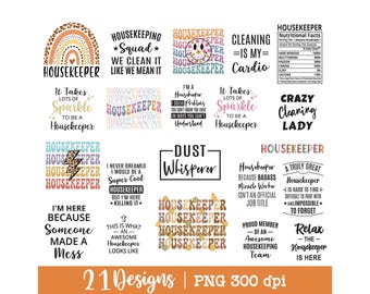 Housekeeper png Bundle, Housekeeping png, cleaning lady png, Cleaning Staff, Cleaning Crew, 21 designs, cleaning service, Instant Download