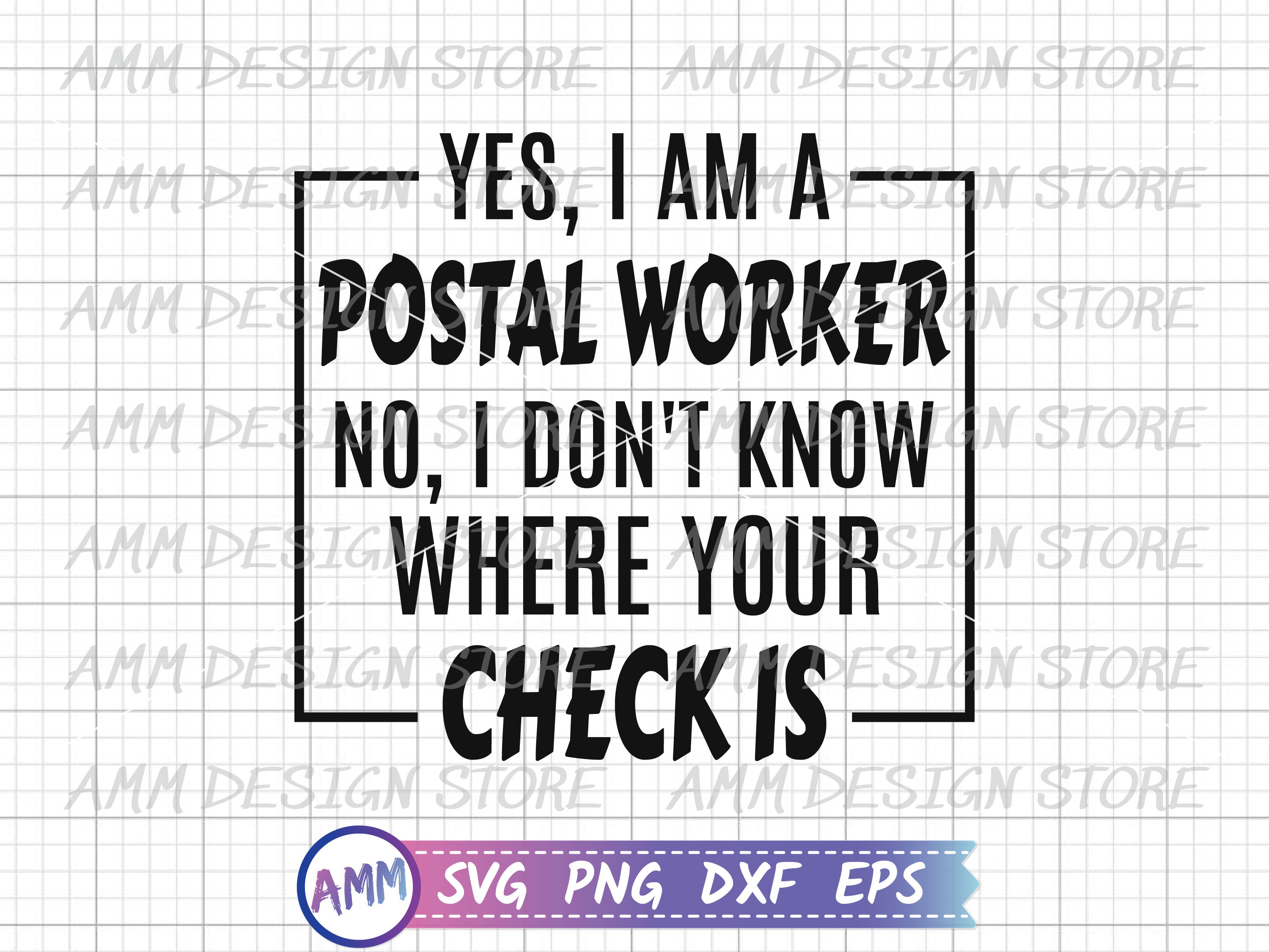 Postal Worker svg Yes I'm a Postal Worker No I Don't Etsy