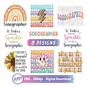 Sonographer png, Bundle, sonography png, Retro, Shirt png, Rainbow, Sonographer gift, Sonographer png Sublimation Design.