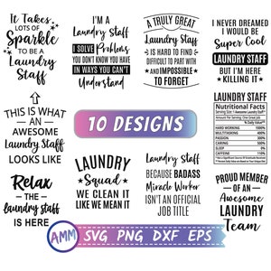 Wäschepfleger SVG, Bundle svg, Wäschepfleger svg, Reinigungspersonal svg, Wäschebegleiter svg, 10 designs, Wertschätzung svg, Eps, Dxf, Png