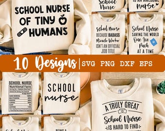 School Nurse SVG, School Nurse bundle svg, 10 Designs, School Nurse png, School nurse life svg, Nurse Appreciation svg, Eps, Dxf, Png