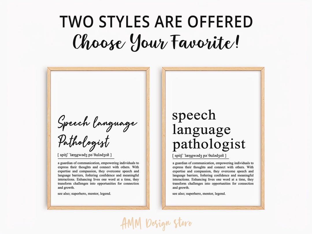 Speech Language Pathologist Definition Print, SLP Gifts, Speech Pathologist, Speech Language Png, Speech Therapy Wall Art, Pdf, JPEG, Png. - Etsy Japan