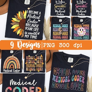 Medical Coder png, Medical Coder shirt png, Medical coding png, Bundle, Medical Coder Retro, Sparkle,  Leopard, Sublimation Design.