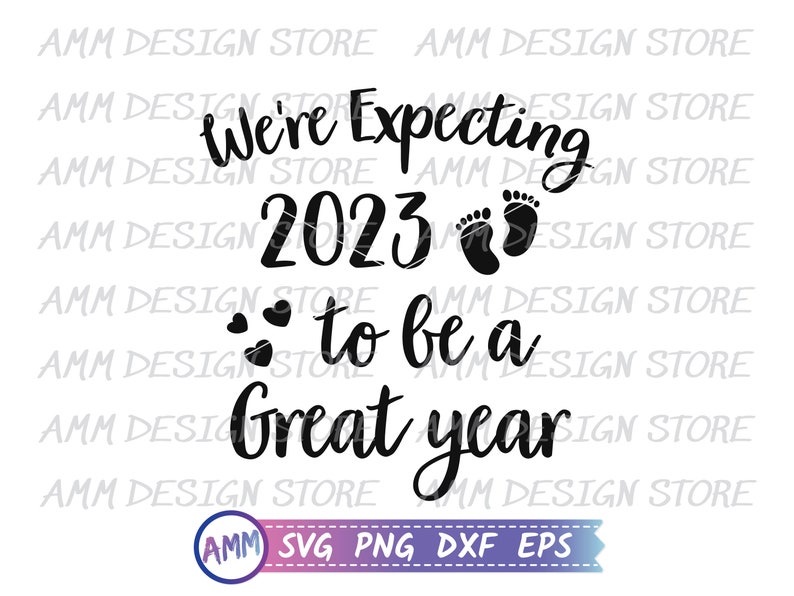 Baby Announcement SVG Expecting 2023 Svg Pregnancy Etsy