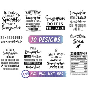 Sonographer svg, Bundle svg, Sonography svg, sonographer png, 10 Designs, Ultrasound svg, Sonographer shirt svg, Eps, Dxf, Png