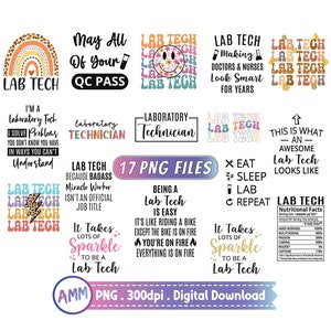 Lab Tech png, Laboratory png, Bundle, Laboratory Technologist PNG Design, Lab tech day, Lab Technician, Lab tech png Instant Download.