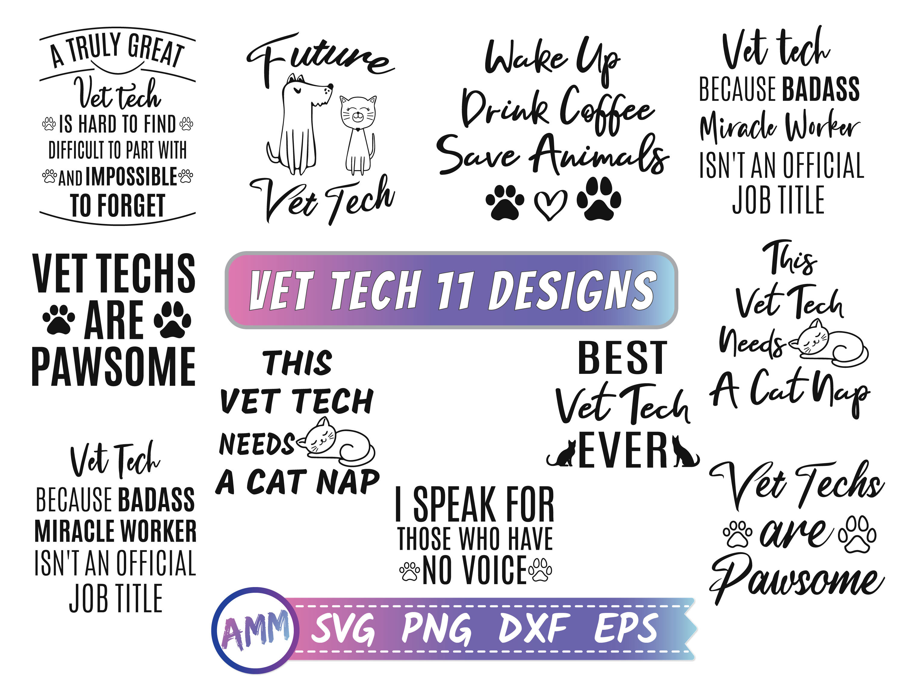 vet-tech-svg-vet-tech-bundle-svg-veterinarian-technician-etsy