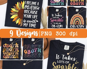 Obgyn png, OB-GYN png, Bundle, Obgyn nurse png, Obgyn png design, Shirt png, Retro, Leopard, Sublimation Design.