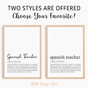 Spanish Teacher definition print, Spanish Teacher gifts, Spanish Teacher png, Spanish Teacher Wall art, pdf, JPEG, Png.