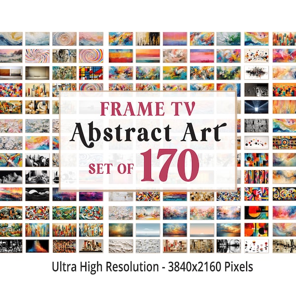 Frame TV Art Bundle, Samsung Frame TV Moderne Kunstsammlung mit 170 Kunstdateien, abstrakte Gemälde für Frame TV, 4k, digitaler Download