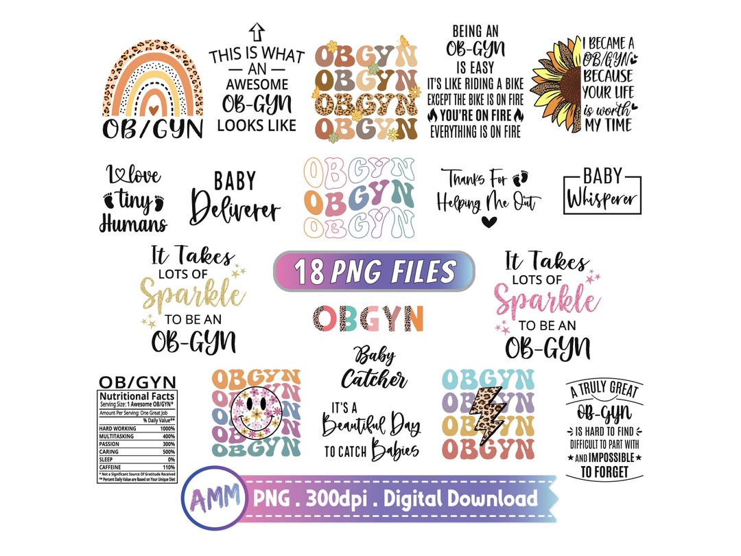 Obgyn Png, OB-GYN Png, Bundle, Obgyn Png Design, Obgyn Nurse Png, Shirt ...