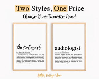 Definición de audiólogo, impresión, regalo de audiólogo, regalos de audiología, arte de pared de audiólogo, pdf, JPEG, Png.