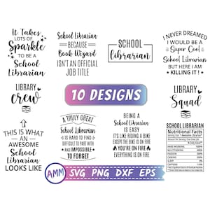 School Librarian SVG, Bundle svg, School Librarian Shirt SVG, Funny School Librarian svg, Librarian svg, Appreciation svg, Eps, Dxf, Png
