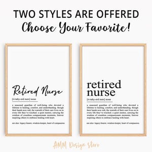 Krankenschwester im Ruhestand Definition Druck, Krankenschwester Ruhestand Geschenk, Krankenschwester Wandkunst im Ruhestand, Wörterbuch Druck, Minimalistisches Poster, PDF, JPEG, Png.