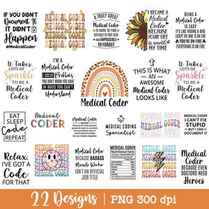 Medical Coder png, Medical Coder shirt png, Bundle, Medical coding png, Medical Coder Retro, Sparkle,  Leopard, Sublimation Design.