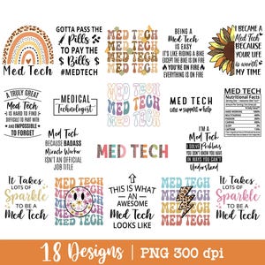 Med Tech png, Bundle, Medical Technologist png, Med Tech png design, Shirt png, Retro, Leopard, Sublimation Design.