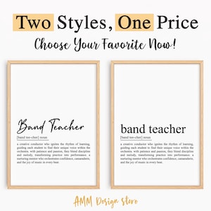 Band Teacher definition print, Band Teacher gifts, Band Teacher png, Band Teacher Wall art, pdf, JPEG, Png.