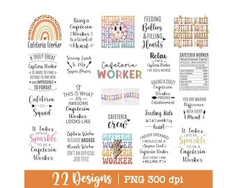 Cafeteria worker png, Bundle, Cafeteria worker Shirt Design, School Lunch Staff , Sparkle, Retro, Leopard, Floral, Sublimation Design.