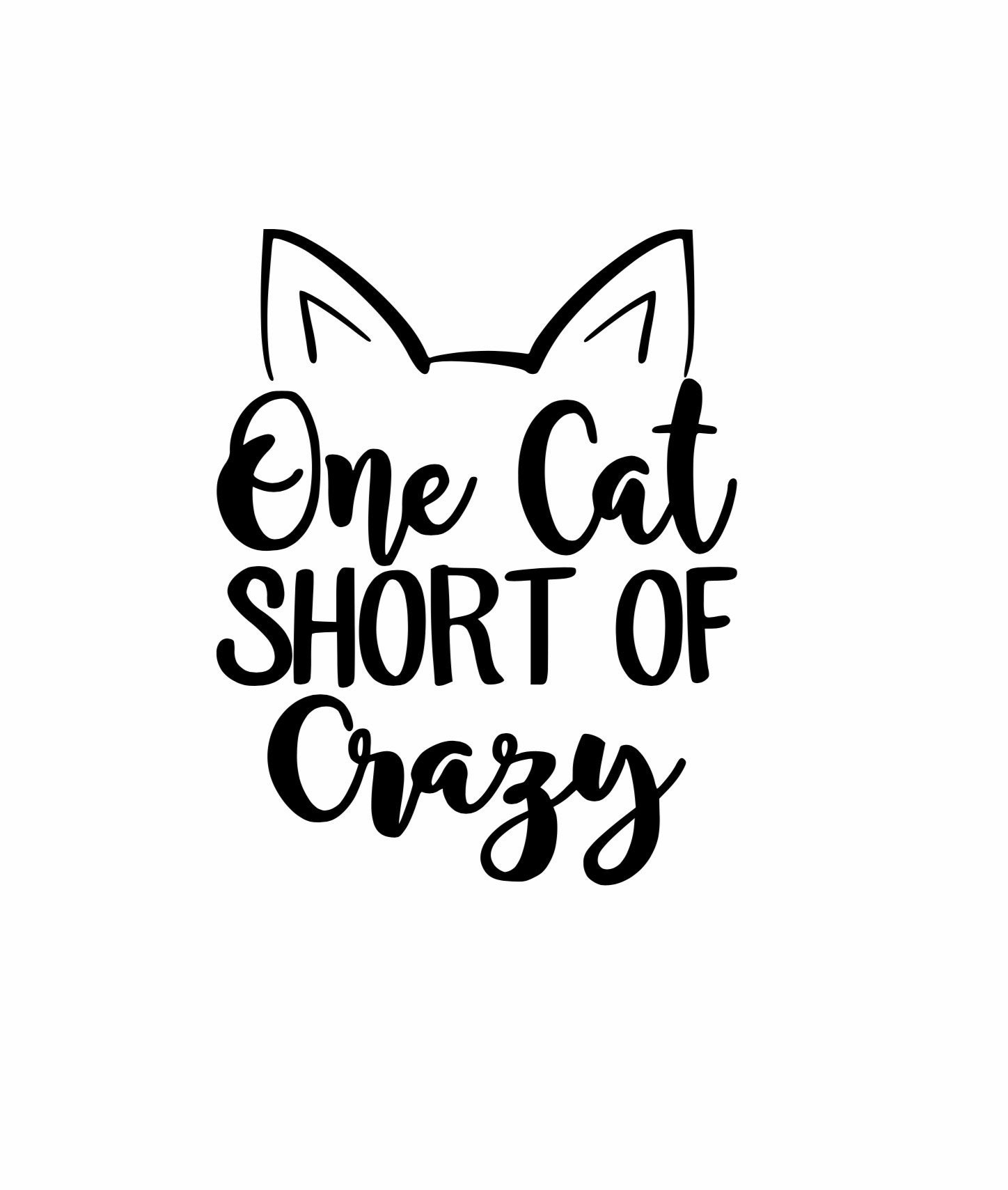 Crazy Cat Lady Sticker Crazy Cat Lady Decal One Cat Away Etsy