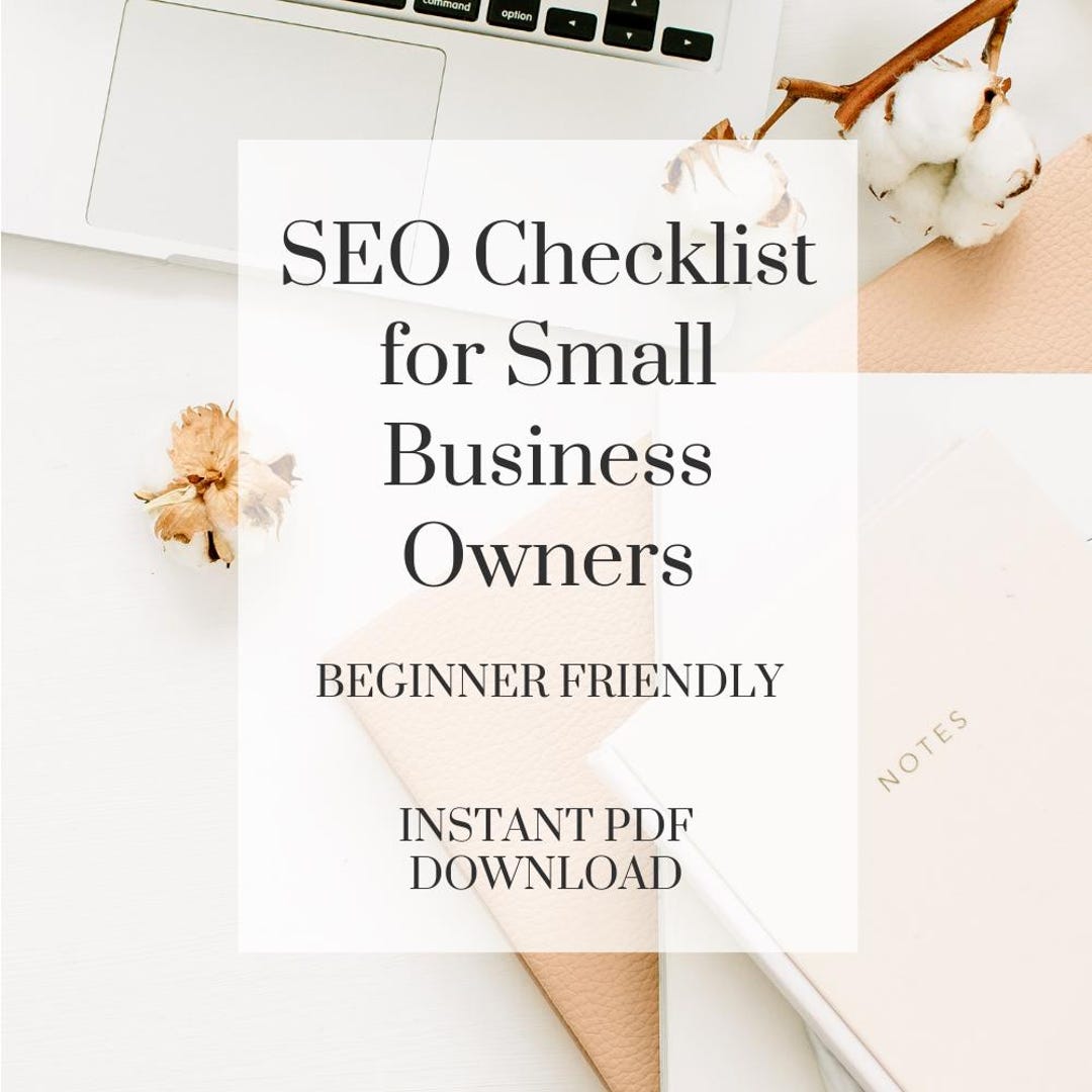 SEO Checklist for Small Business Owners | Beginner SEO PDF Instant ...