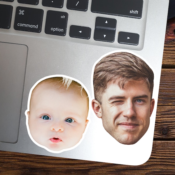 Custom Face Stickers | Personalized Face Stickers | Fathers Day | Face Stickers | Baby Stickers | Boyfriend, Girlfriend, Friend Stickers