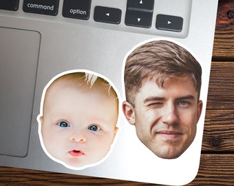 Custom Face Stickers | Personalized Face Stickers | Fathers Day | Face Stickers | Baby Stickers | Boyfriend, Girlfriend, Friend Stickers