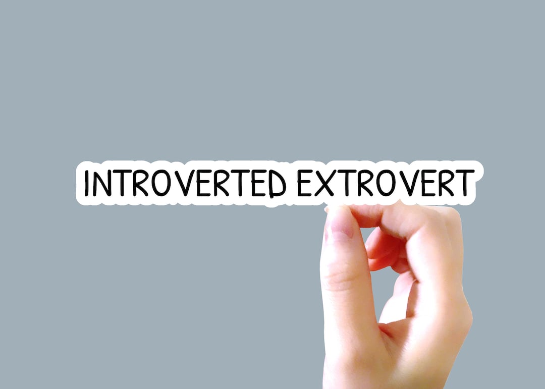 Introverted Extrovert Sticker Funny Sticker Sarcastic - Etsy