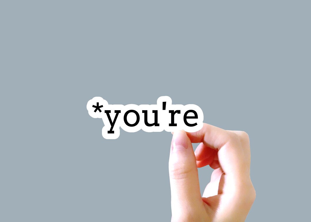 You're Sticker Funny Sticker Sarcastic Sticker Grammar Etsy