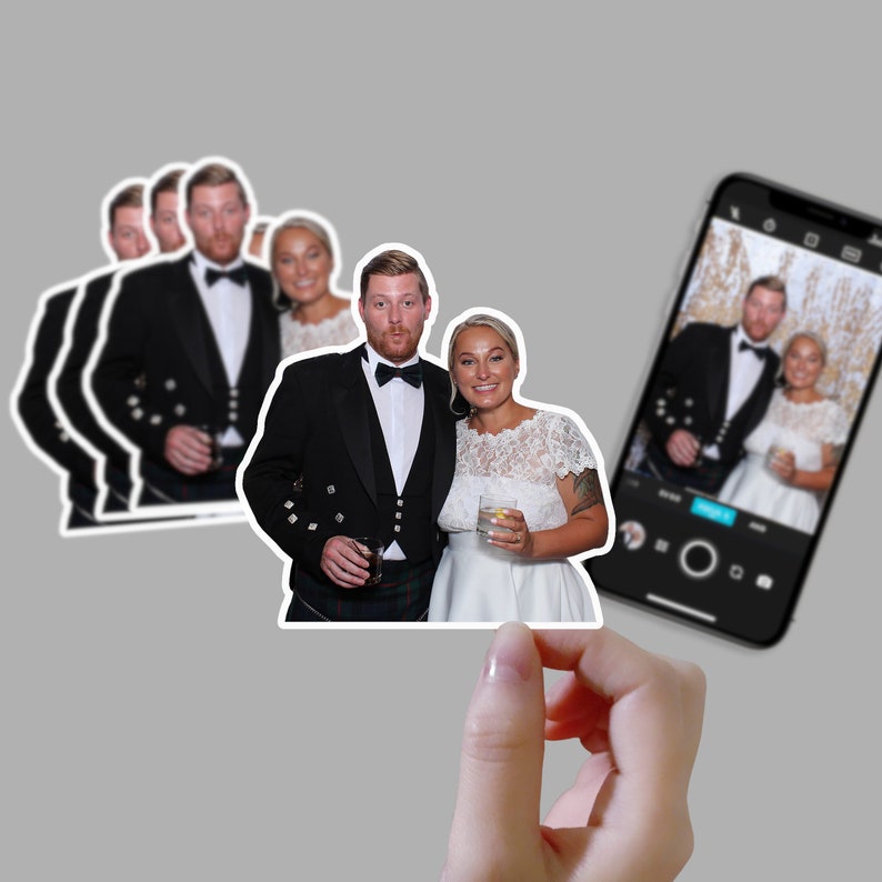 Custom photo stickers personalized photo stickers custom etsy