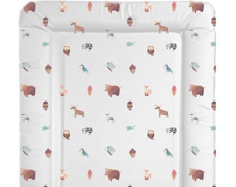 Deluxe Unisex Baby Waterproof Changing Mat with Raised Edges - Woodland Animals