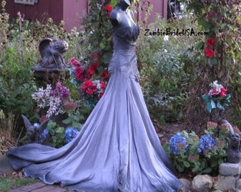 purple ombre wedding dress