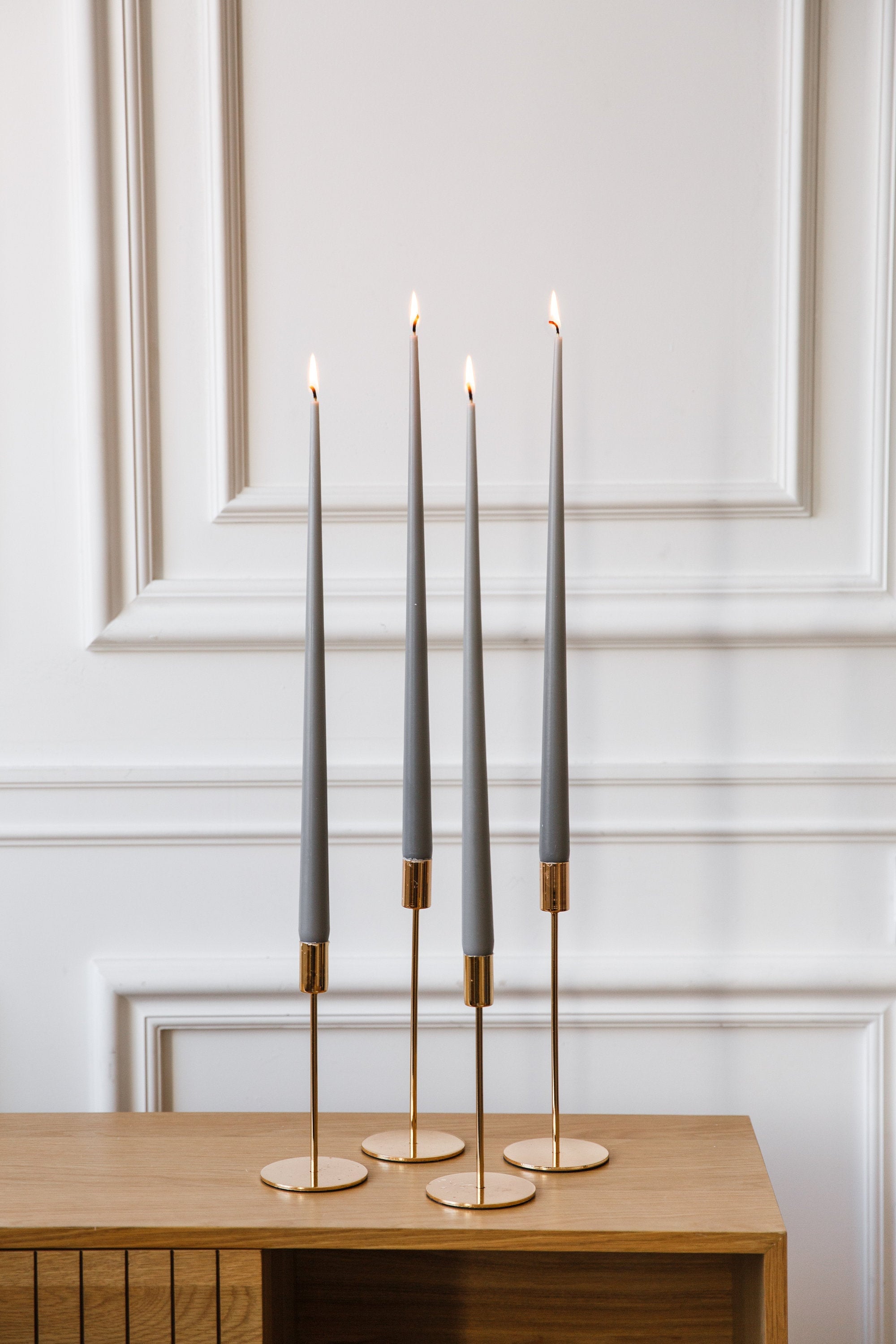 Taper Candles Color3 grey 612PCS SET candles organic natural Etsy