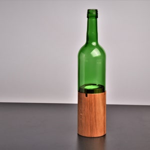 Wine light oak, lantern garden, patio light, gift, wedding, Christmas gift, birthday gift,