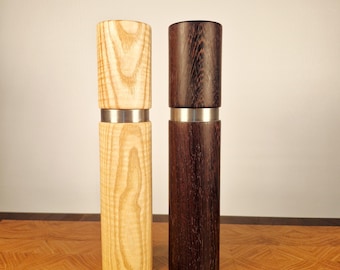 Unique set of elegant spice mills, pepper and salt mills, gift set, present, wedding, birthday present