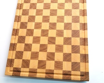 Cutting board oak and ash chopping board, end grain cutting board, gift, grilling, cooking, Christmas gift, birthday,
