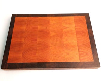 Cutting board, chopping board, wild cherry, end grain cutting board, gift, wedding, barbecue, Christmas gift, birthday gift,