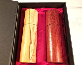 Set of fine spice mills, pepper and salt mill, gift set, gift, wedding, birthday gift,