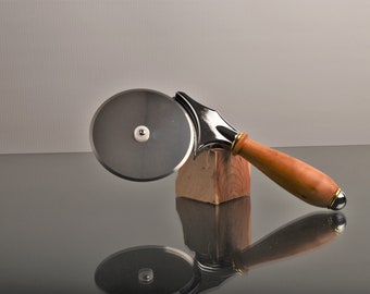 Pizza cutter 100 mm, premium pizza cutter, Bobinga handle, kitchen, gift