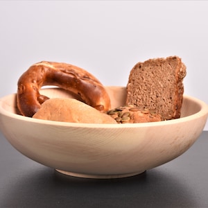 Bread bowl made of Swiss stone pine, fruit bowl made of Swiss stone pine, bowl, Swiss stone pine, gift, birthday present, Swiss stone pine,