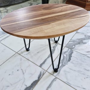 Coffee table side table, various types of wood, with Swiss edge,