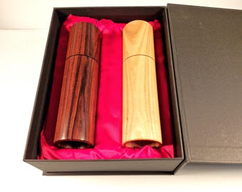 Edles Set Gewürzmühlen, Pfeffer und Salzmühle, BIO Pfeffer, Geschenkset,  Geschenk, Hochzeit, Geburtstagsgeschenk,
