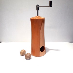 Nutmeg mill Linea, grater, apple tree wood, nutmeg, spice mill, gift, wedding, barbecue, cooking, Christmas gift, birthday,