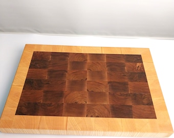 Walnut cutting board, chopping board, end grain cutting board, gift, wedding, barbecue, Christmas gift, birthday gift,