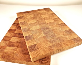 Cutting board, breakfast board, oak wood, end grain cutting board, gift, wedding, barbecue, Christmas gift, birthday gift