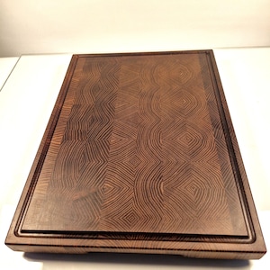 Berlin cutting board, smoked robinia, chopping board, end grain, gift, wedding, barbecue, cooking, Christmas gift, birthday,