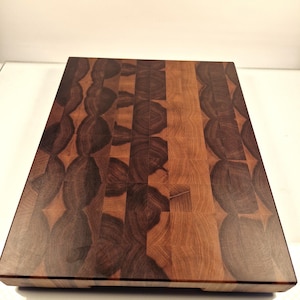 Cutting board end grain black walnut, chopping board, serving board, snack board, gift, wedding, Christmas gift, birthday gift,
