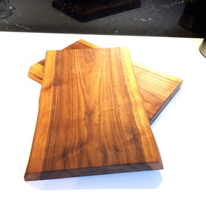 Rustic snack board, serving board, cheese board, board with natural edge, walnut wood,