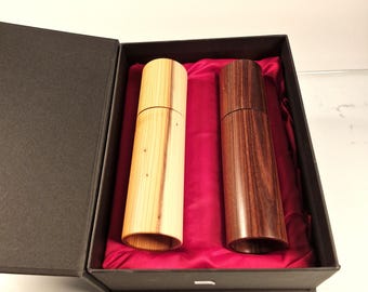 Set of fine spice mills, pepper and salt mill, gift set, gift, wedding, birthday gift,